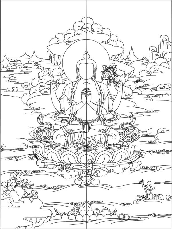 Chenrenzig Thangka 60*45