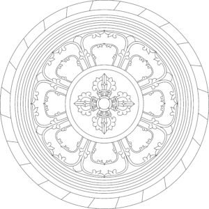 Sketch of Mandala Thangka 50*50