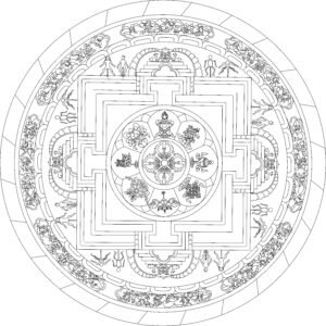 Sketch of Mandala Thangka 50*50