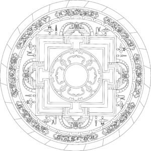 Sketch of Mandala Thangka 50*50